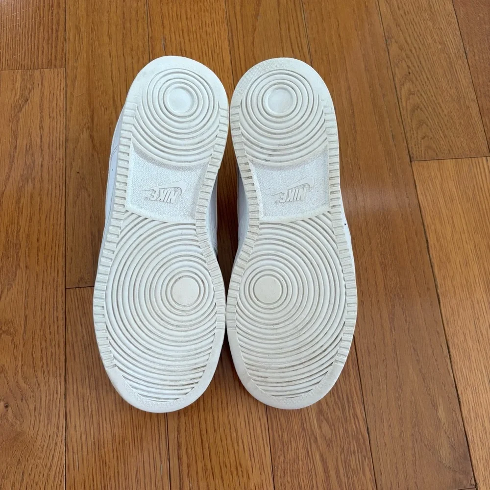 Nike Women's Court Vision Low White on White Athletic Sneakers